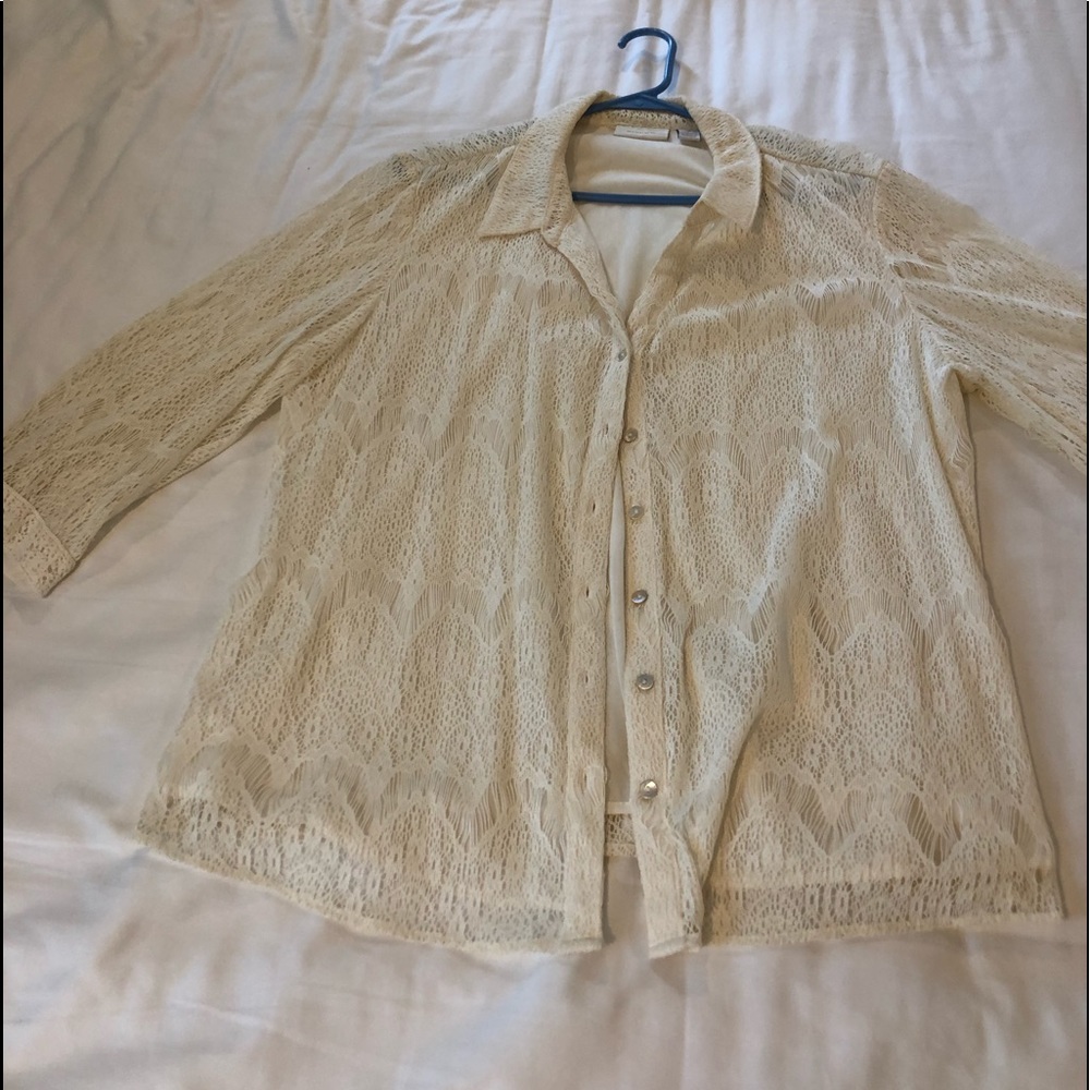 Laced Button up Blouse